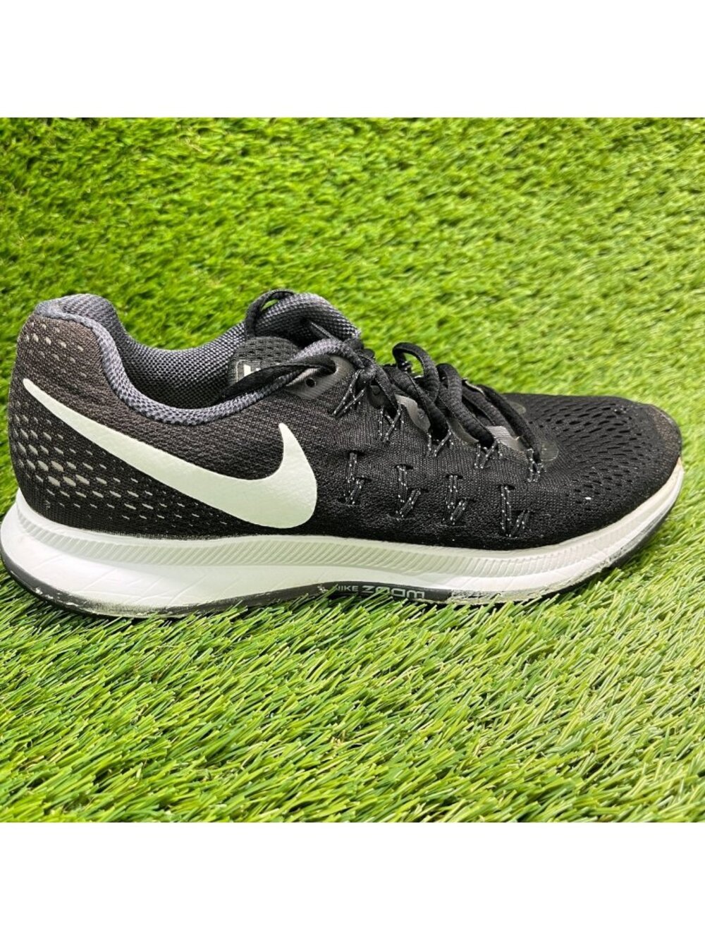 Nike Air Zoom Pegasus 33 Womens Size 8 Black Athletic Running Shoes Sneakers